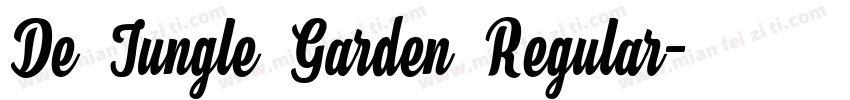 De Jungle Garden Regular字体转换